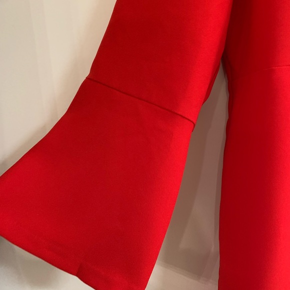 Banana Republic Red Bell Sleeve Crew Neck Dress - Picture 3 of 11